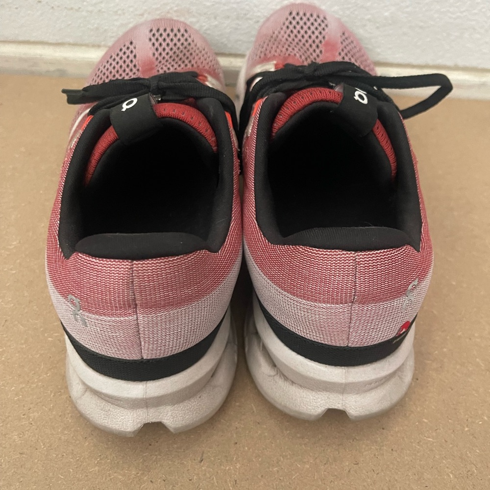 On Running Red and Black Athletic Shoes - Picture 4 of 8